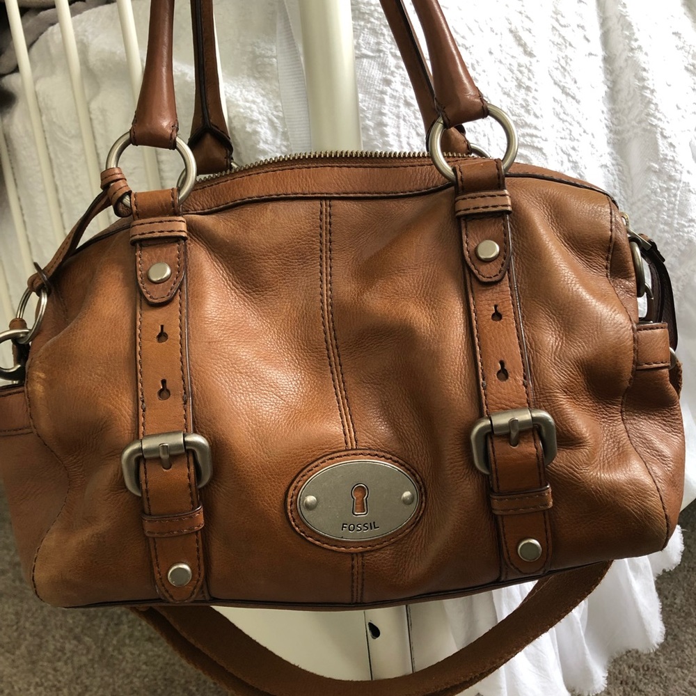 Brown Leather Fossil Bag